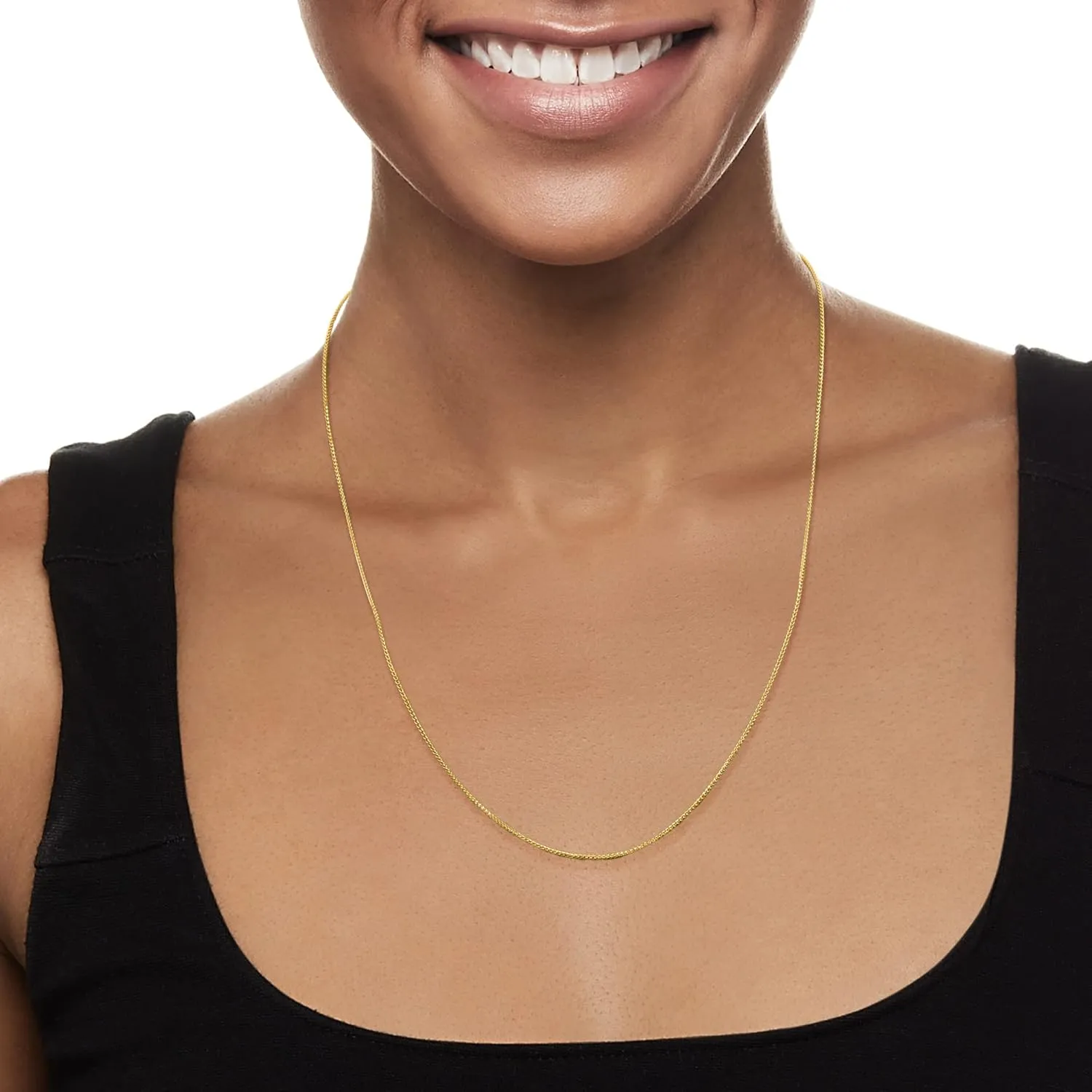 Ross-Simons 1mm 14kt Yellow Gold Wheat-Chain Necklace