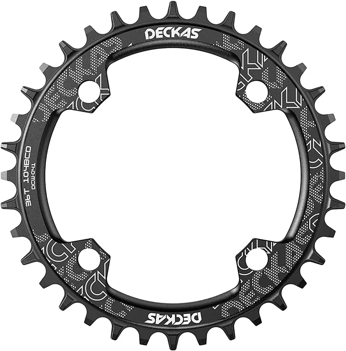 Round Oval 104BCD 32T 34T 36T 38T 40T 42T 44T 46T 48T 50T 52T Narrow Wide Single Chainring 1X System AL7075 CNC Ultralight Bicycle Bike Chainwheel Chain Ring 8/9/10/11-Speed