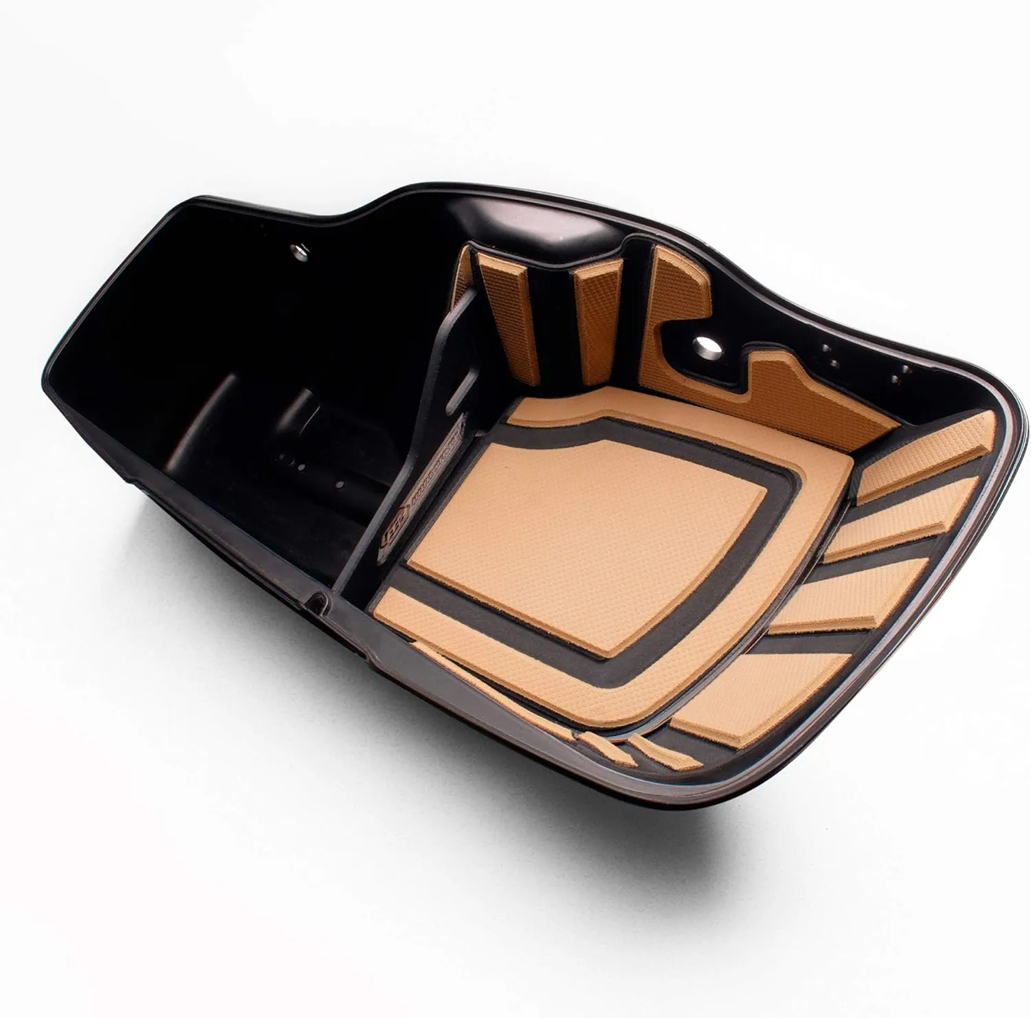 RYT-THERE SADDLE BAG SHELF SET (Tan) - 2 Pack Left and Right For Harley Davidson 2014-2021 Road Glide - Street Glide Saddle Bags - Ultra Glide - Road King - CVO Saddle Bag Organizer USA