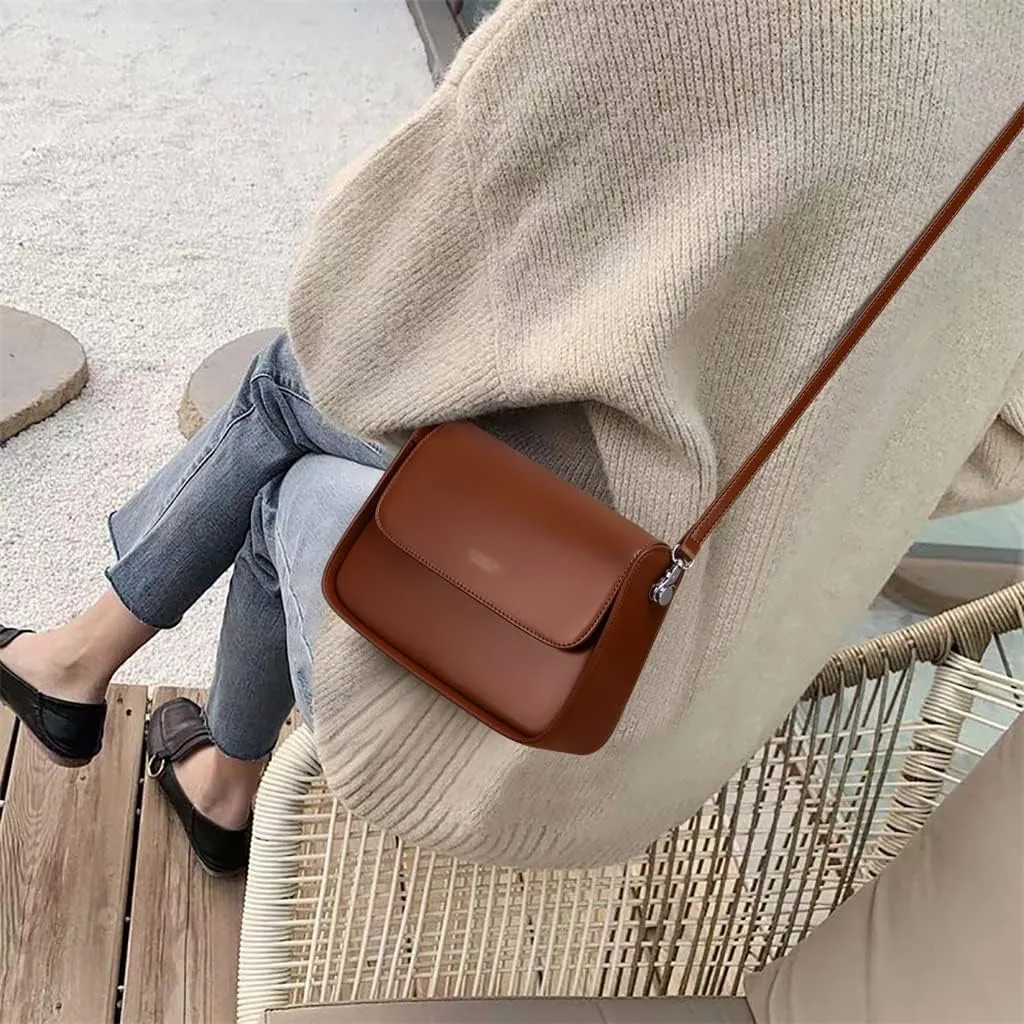 Saddle Bag Female Autumn and Winter Texture Bag Design Genuine Leather Crossbody Bag Female Bag