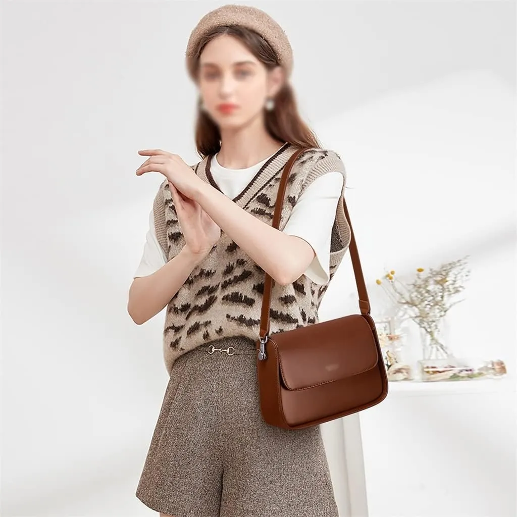 Saddle Bag Female Autumn and Winter Texture Bag Design Genuine Leather Crossbody Bag Female Bag
