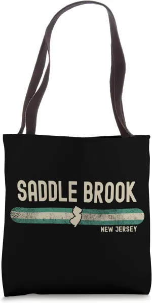 Saddle Brook NJ | New Jersey | Travel & 80s Style Tote Bag
