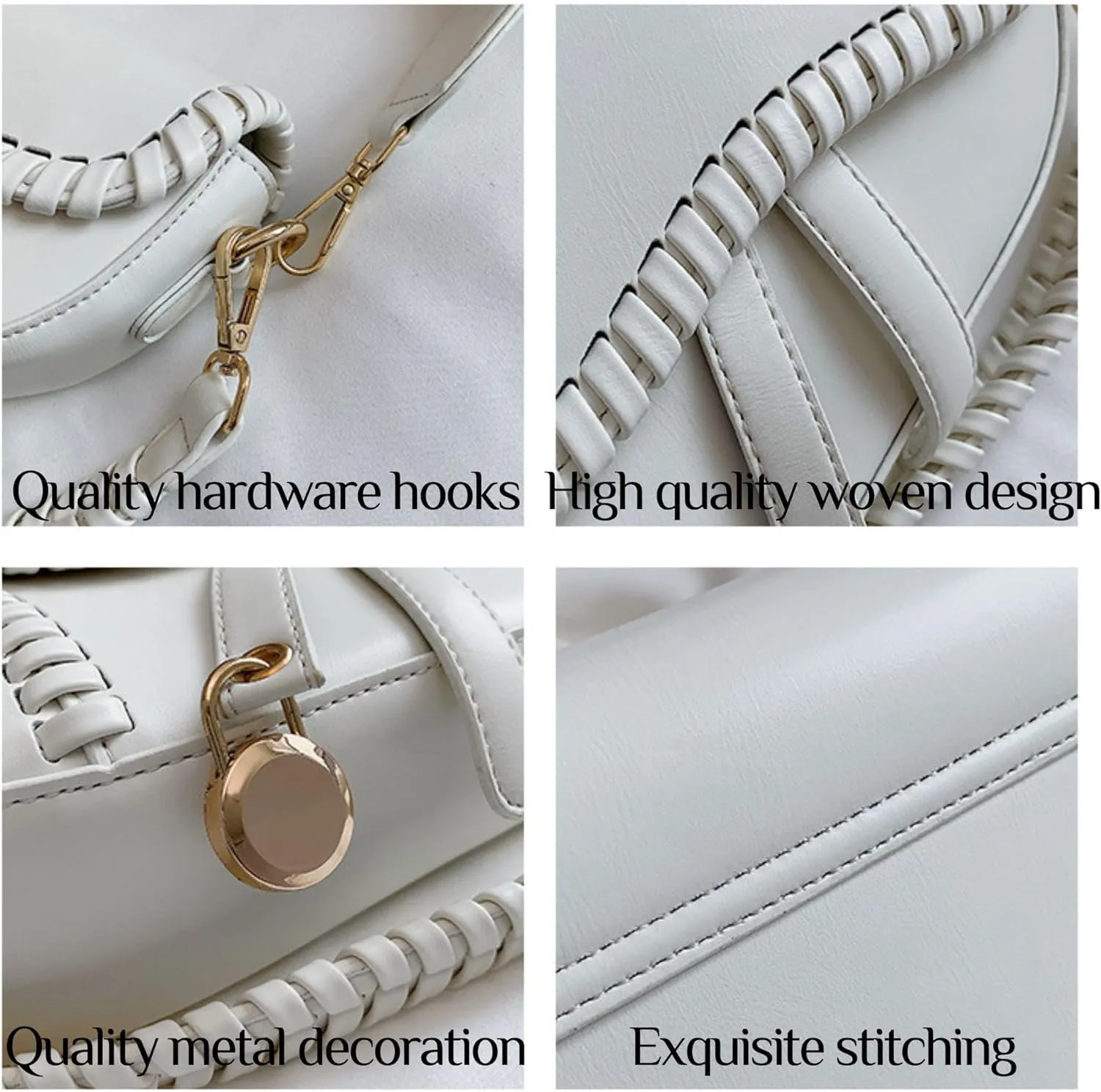 Saddle Shoulder Bag,Saddle Underarm Bag with Crossbody Shoulder Strap,Retro Crossbody Bags Underarm Vintage Handbag Satchel
