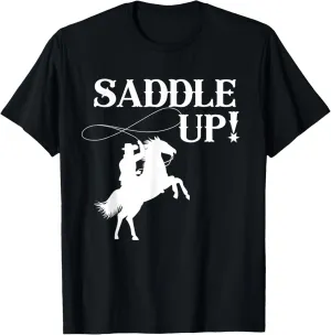 Saddle Up! Rodeo Horse & Lasso Horseback Riding Classic T-Shirt