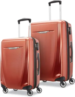 Samsonite Winfield 3 DLX Hardside Expandable Luggage with Spinners, Burnt Orange, 2-Piece Set (20/25)