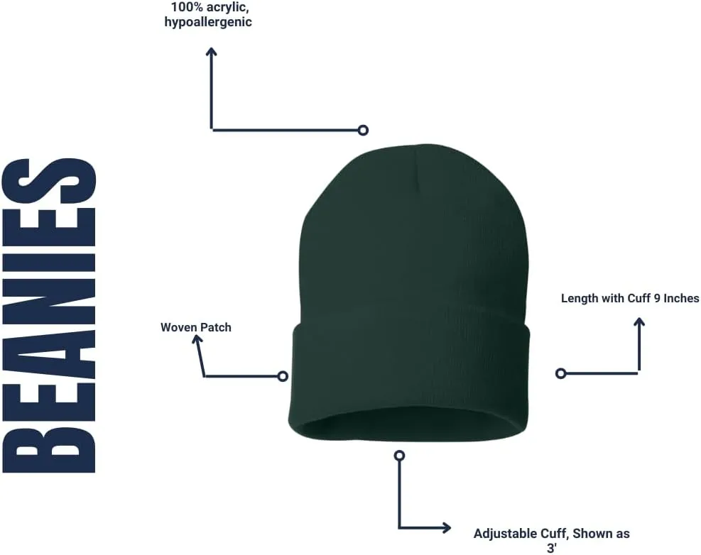 Sasquatch Beanie Bigfoot Hide & Seek Champion Leather Patch