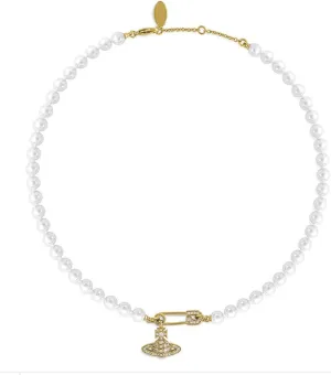 Saturn Necklace for Women White Pearl Pendant Necklace Pin Diamond Planet Adjustable Necklace for Women Jewelry Gifts Birthday Anniversary
