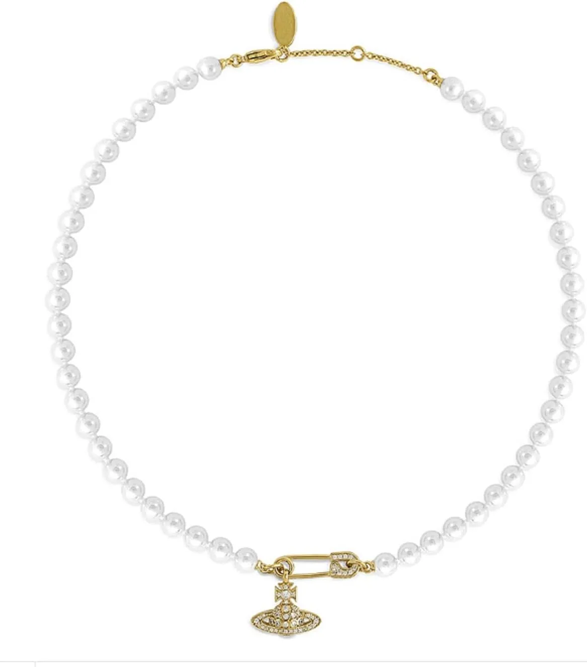 Saturn Necklace for Women White Pearl Pendant Necklace Pin Diamond Planet Adjustable Necklace for Women Jewelry Gifts Birthday Anniversary