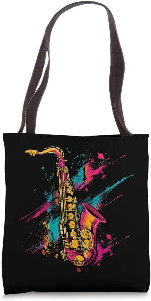 Saxophone Graffiti Woodwind Instrument Tote Bag