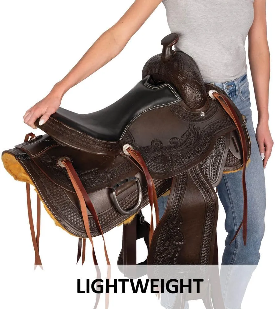 Schneiders Apache II Trail Saddle | Artisan-Crafted Comfort for Every Horse Ride | Color Dark Oil