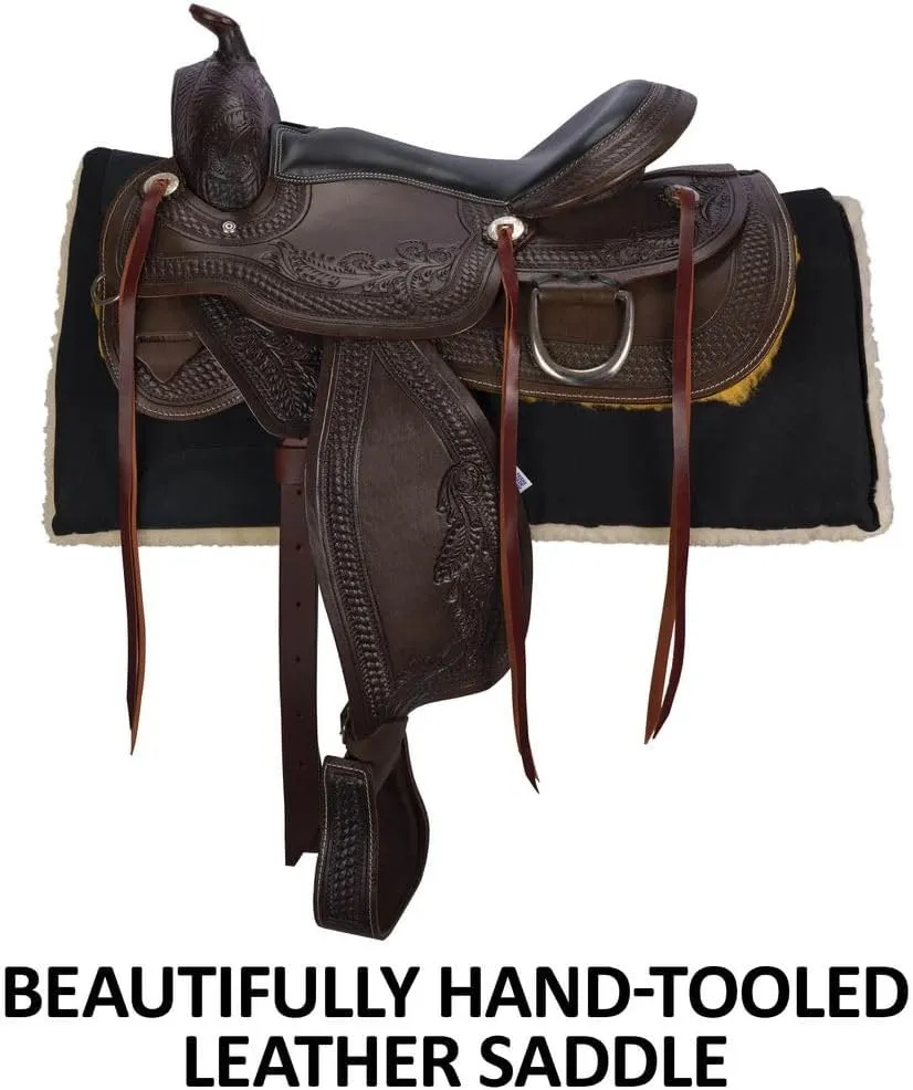 Schneiders Apache II Trail Saddle | Artisan-Crafted Comfort for Every Horse Ride | Color Dark Oil