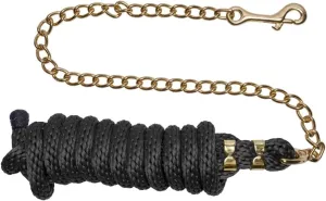 Schneiders Nylon Lead Rope with Brass Plated Chain | Durable & Rot-Resistant | 30 Brass-Plated Chain for Added Control