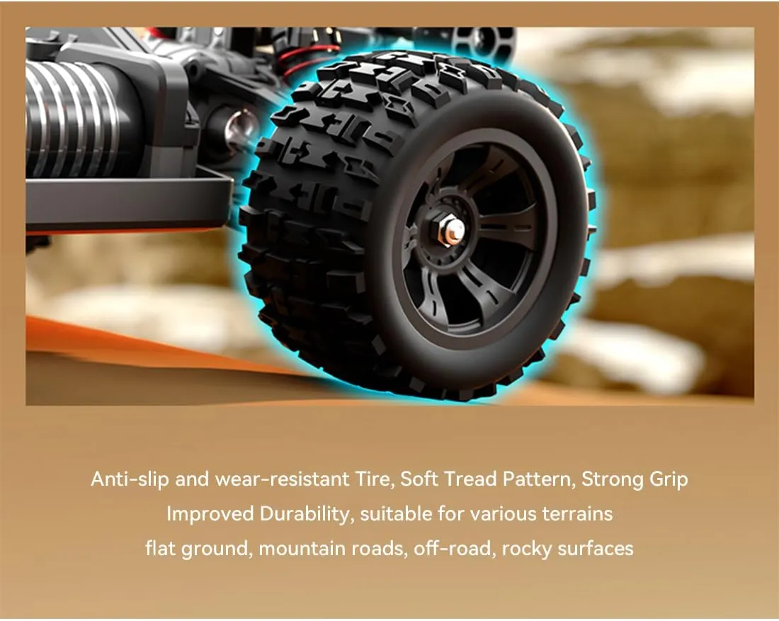 SG118PRO 1/18 RC Simulation Off-Road Car, Full-Proportional 4WD, 35KM/h High-Speed RC Monster Truck with Three Lighting Modes (Carbon Brush Version/Black and Green)