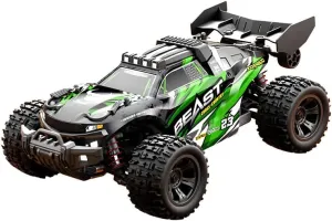 SG118PRO 1/18 RC Simulation Off-Road Car, Full-Proportional 4WD, 35KM/h High-Speed RC Monster Truck with Three Lighting Modes (Carbon Brush Version/Black and Green)