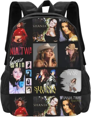 Shania Great Artist Twain Laptop Backpack Gym Bags Business Backpack Portable Travel Bags Unisex Adult Casual Daypack for Hiking Notebook Bag