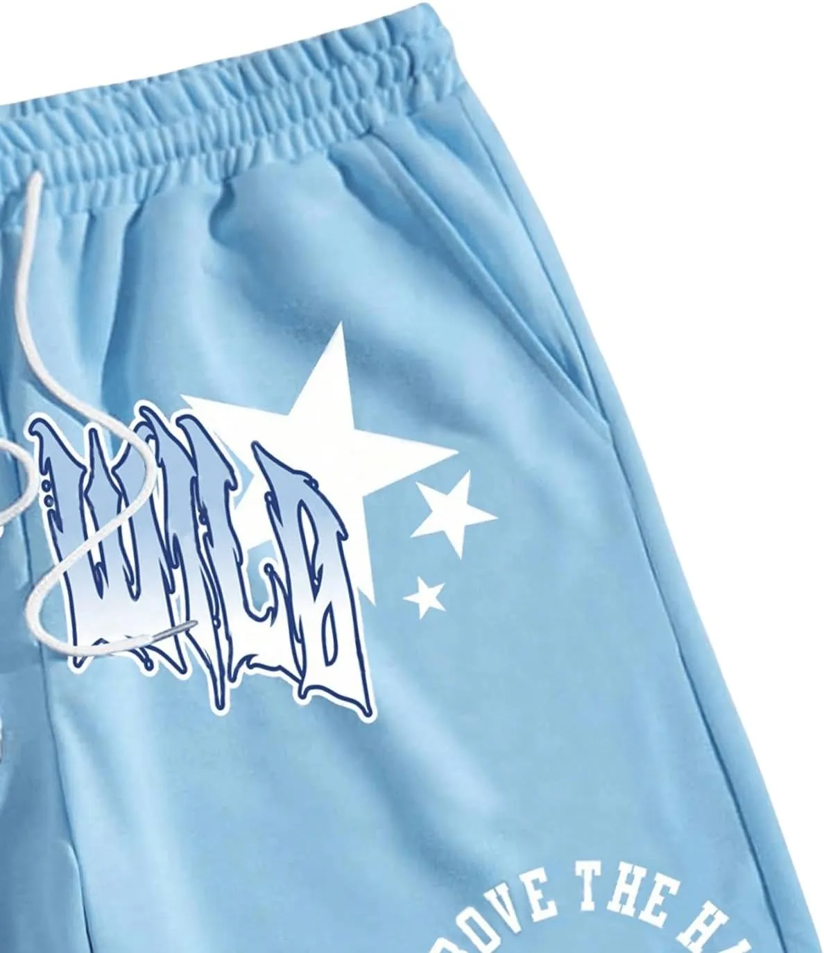 SHENHE Men's Graphics Shorts Drawstring Waist Print Workout Track Streetwear Shorts with Pocket