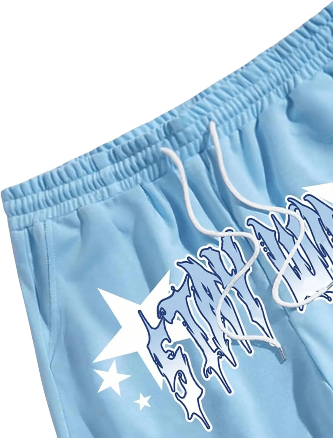 SHENHE Men's Graphics Shorts Drawstring Waist Print Workout Track Streetwear Shorts with Pocket