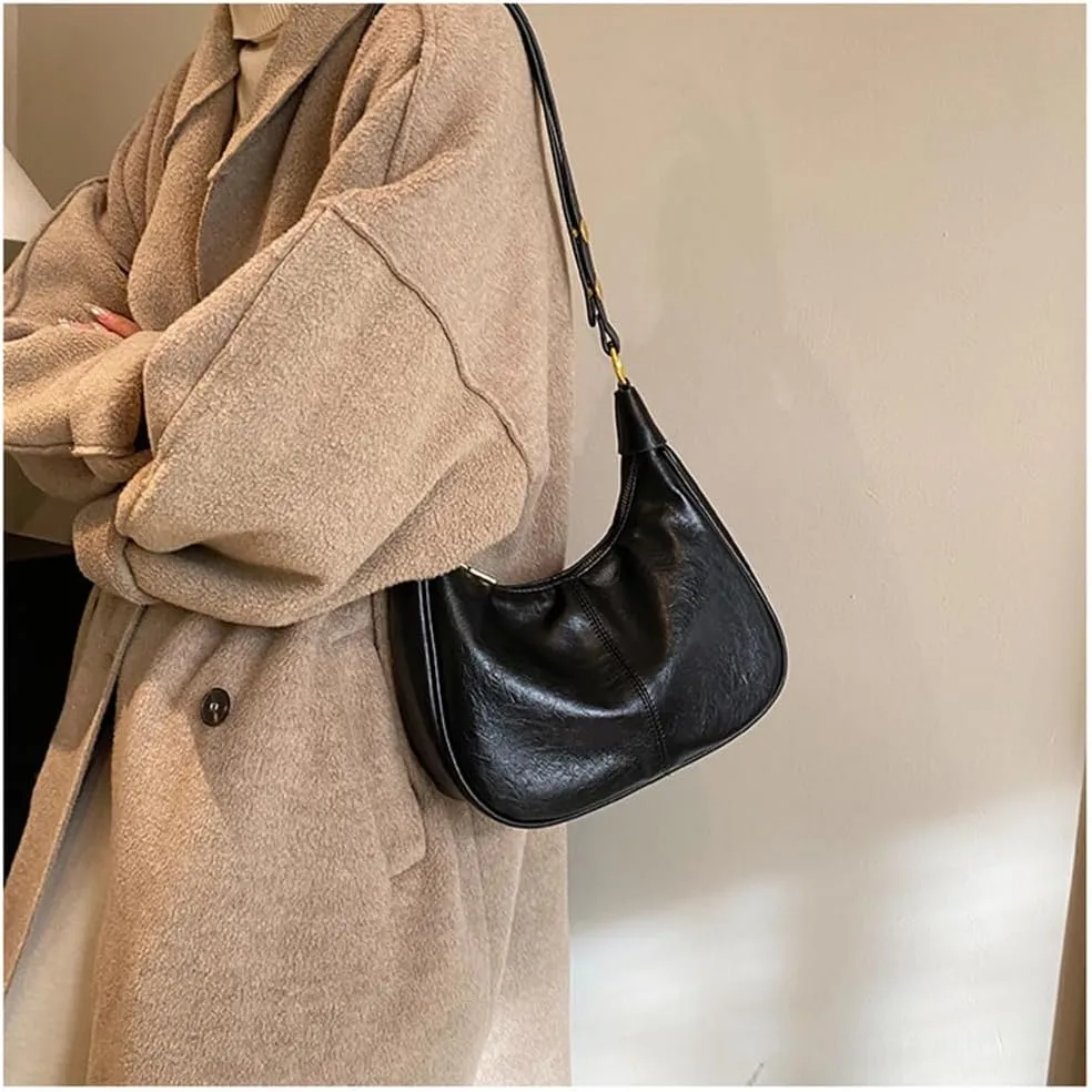Shoulder Bag for Women Trendy Small Leather Hobo Bags Crossbody Purse Clutch Saddle Bag