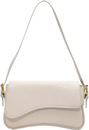 Shoulder Bag for Women Vegan Leather Hobo Handbags Y2K Trendy Saddle Bag Clutch Purse with 2 Removable Strap