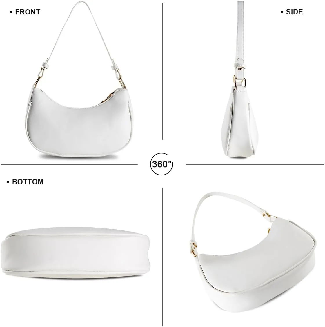 Shoulder Bag Purse For Women Trendy Crescent Clutch Small Purses Handbag Bag