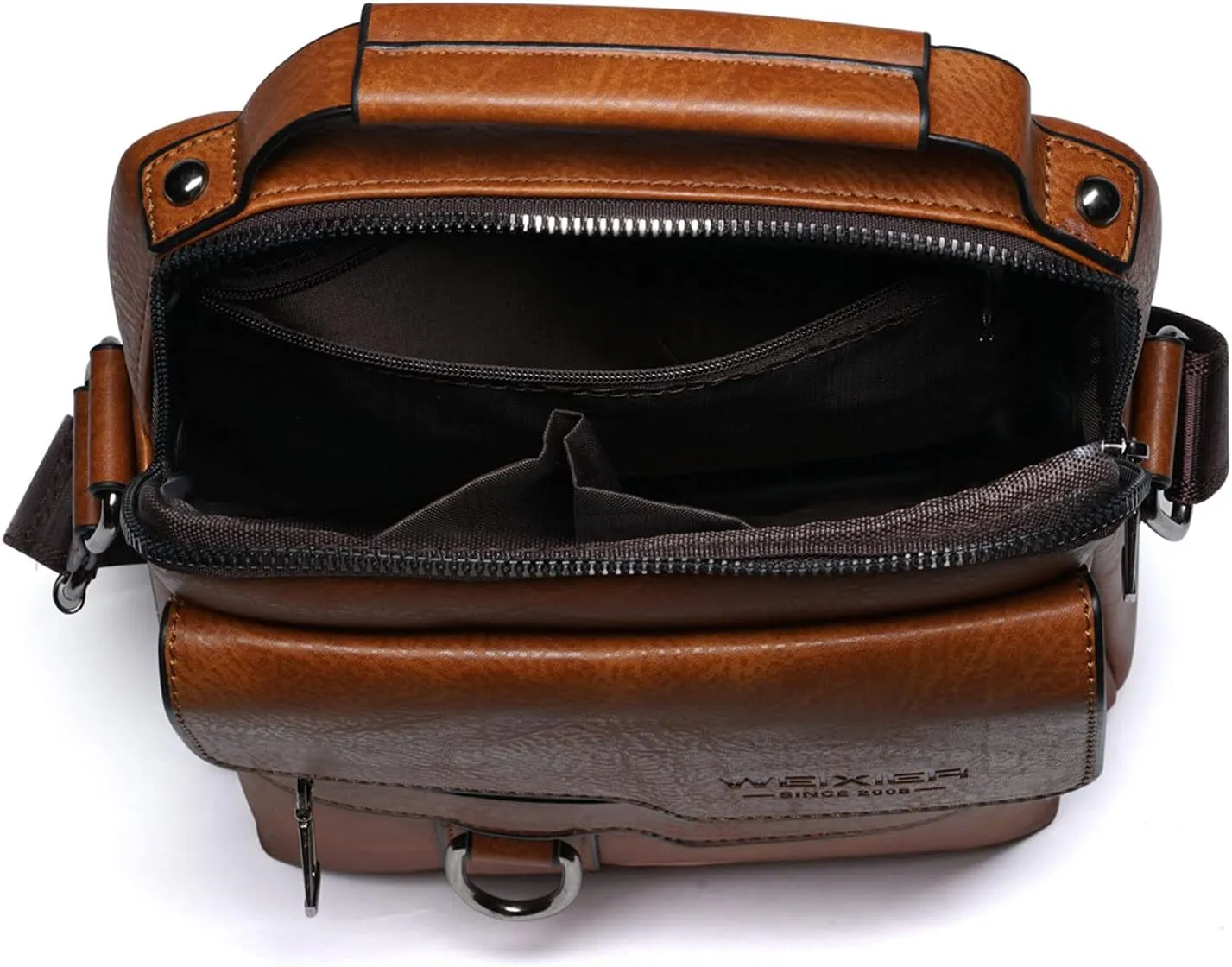 Shoulder Leather Bag Messenger Pack for Men Travel Business Work Casual Day CrossBody Handbag Bag Men's Gift