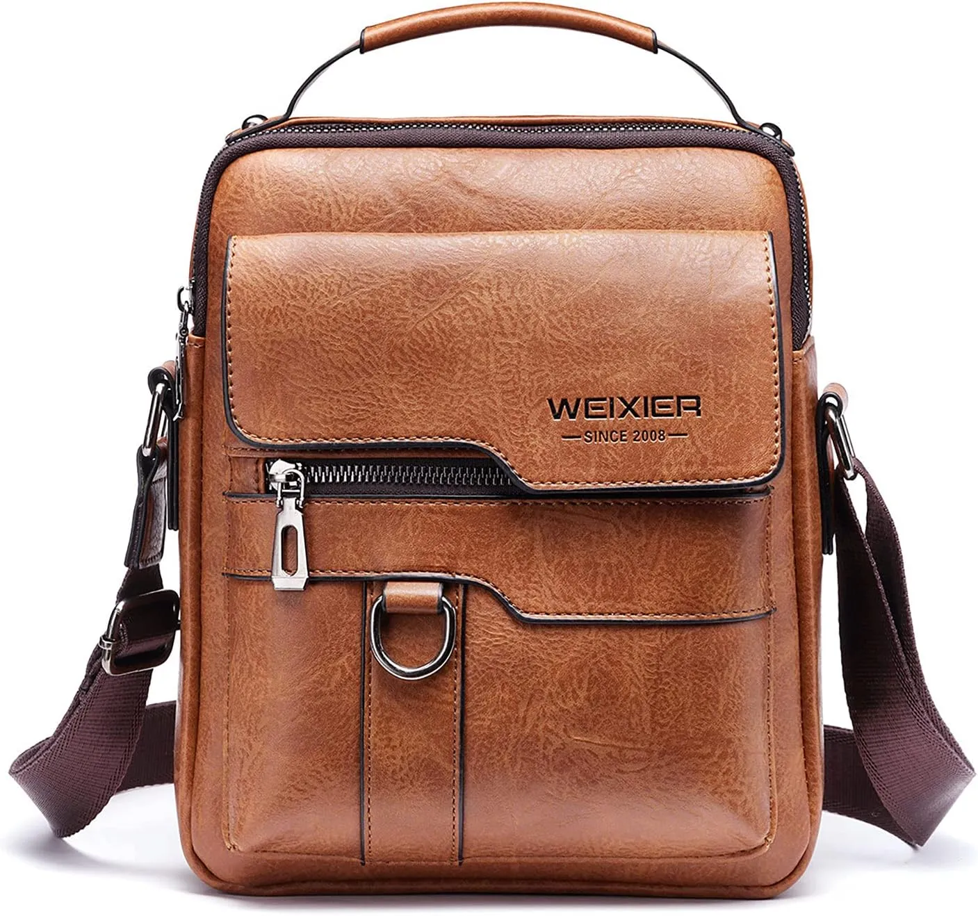 Shoulder Leather Bag Messenger Pack for Men Travel Business Work Casual Day CrossBody Handbag Bag Men's Gift