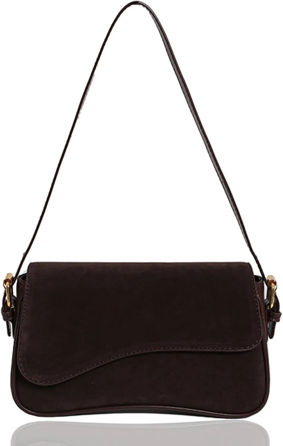 Shoulder Saddle Bag Suede Leather Flap Tote Handbags,Small Vintage Crossbody Underarm Purse