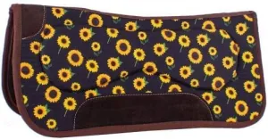 Showman 31" x 32" Built-Up Felt Saddle Pad w/Sunflower Design