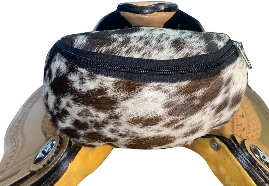Showman Hair-On Cowhide Saddle Pouch
