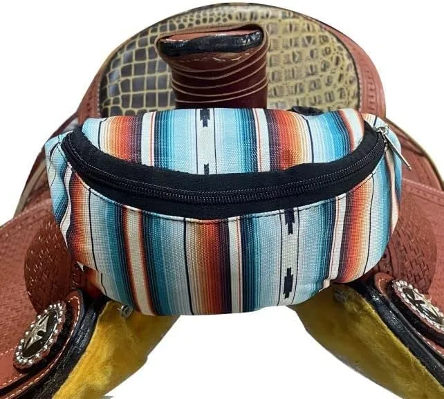Showman Southwest Print Insulated Nylon Saddle Pouch
