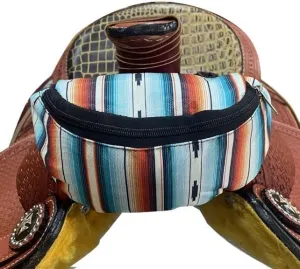 Showman Southwest Print Insulated Nylon Saddle Pouch