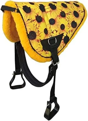 Showman Sunflower Print Bareback Saddle Pad