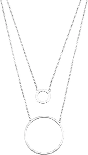 Silpada 'Layered Karma' Pendant Necklace in Sterling Silver, 15"   2"