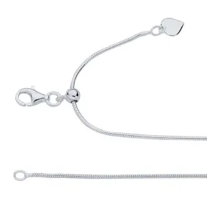 Silver Ajustable Snake Chain ~ 1.1mm