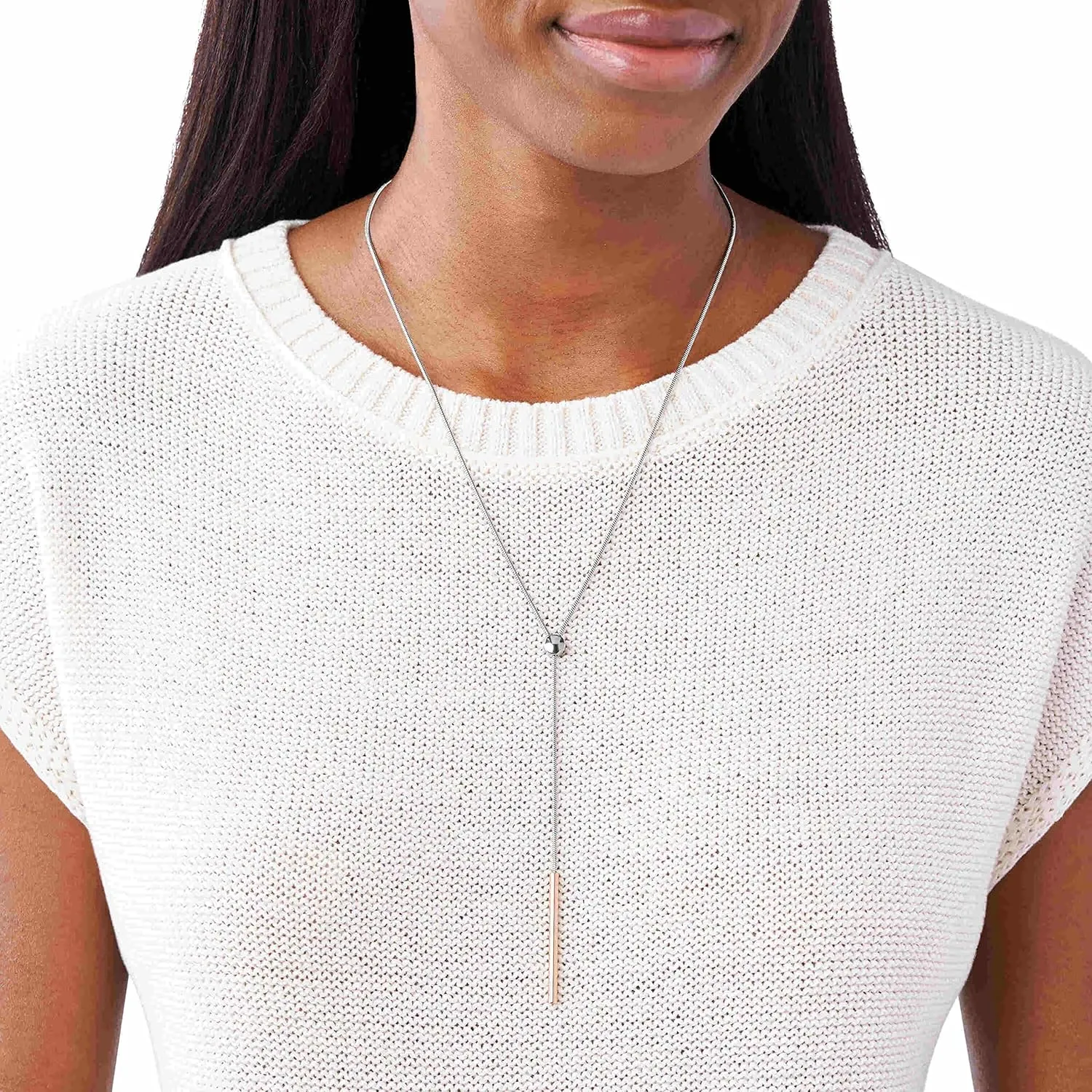 Skagen Women's Kariana Pebble & Gold-Tone Stainless Steel Pendant Necklace