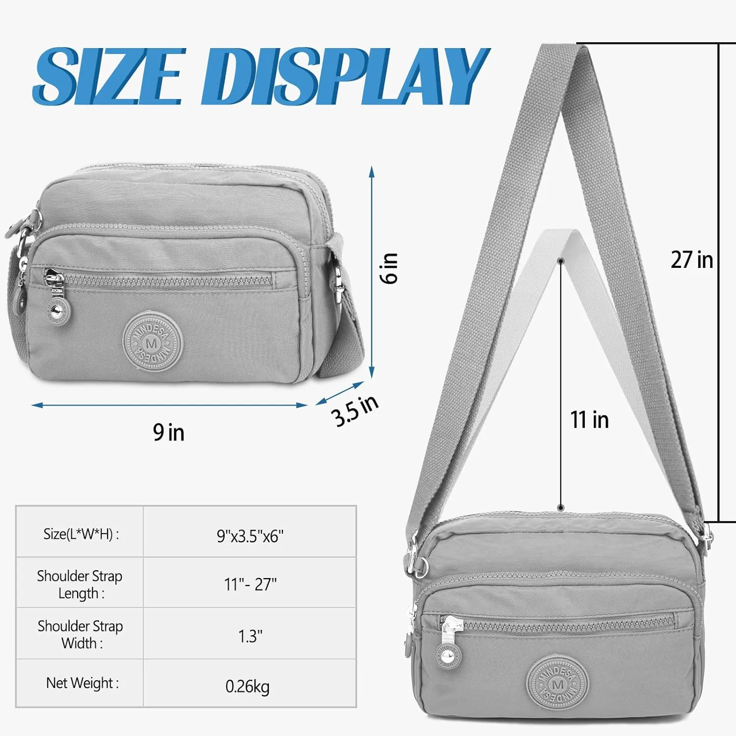 Small Crossbody Bags for Women Nylon Waterproof Lightweight Crossbody Purse Casual Fashion Shoulder Bag Handbags