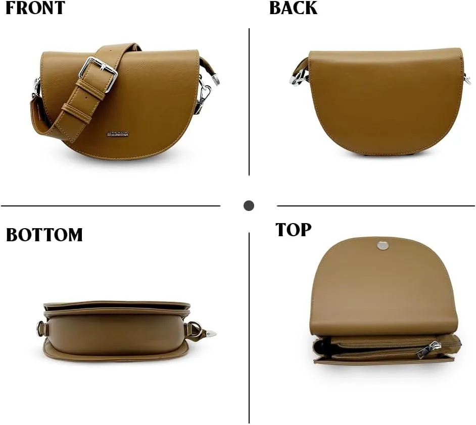 Small Crossbody Bags for Women Trendy Sleek Design Handbags Quality Leather Flap Zipper Closure Adjustable Strap