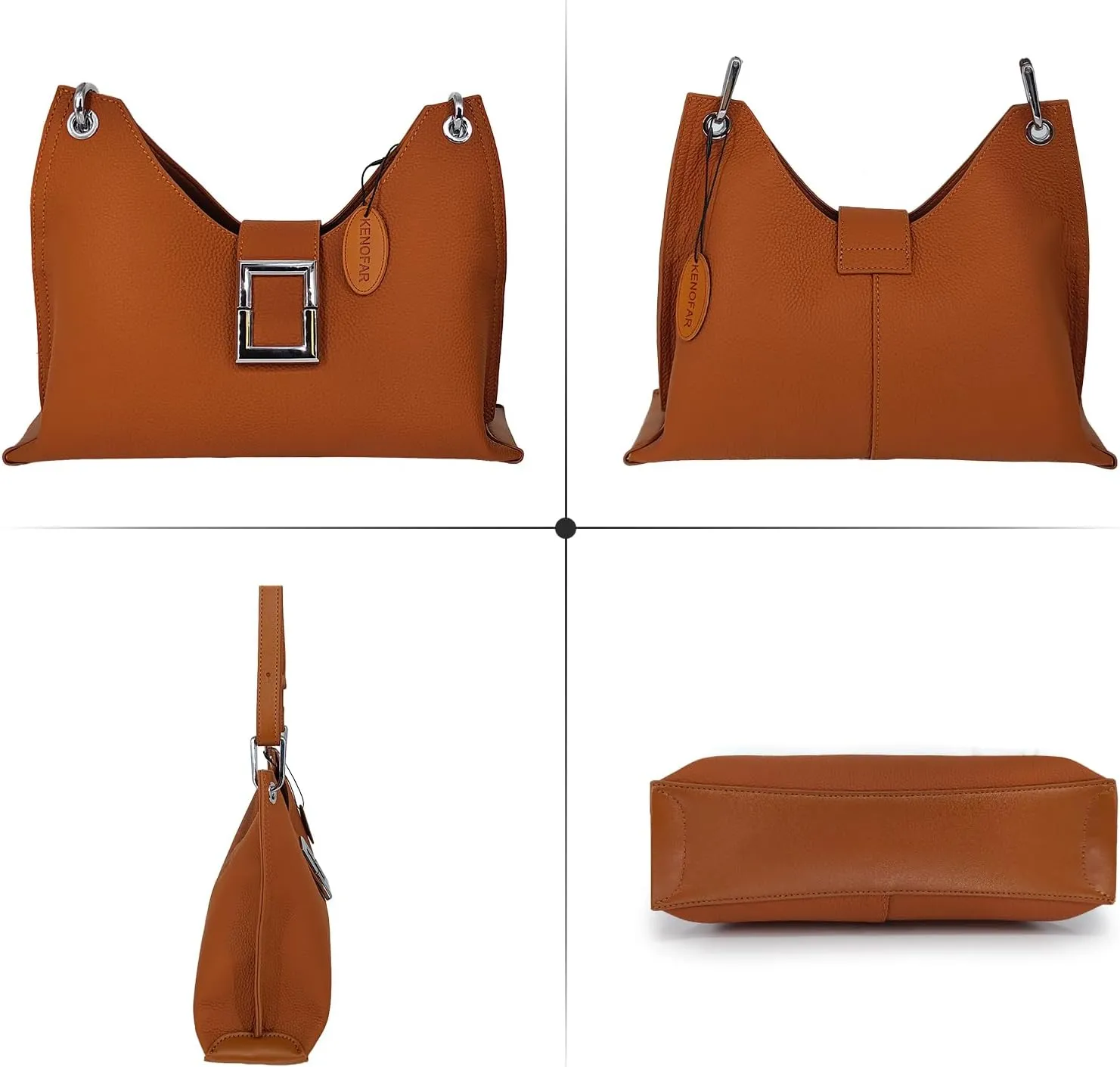 Small Genuine Leather Tote Bags for Women Fashionable Vintage Armpit Crossbody Bag