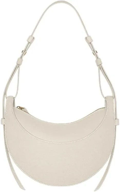 Small niche design single shoulder crossbody bag, leather crescent bag, genuine leather women's bag, armpit saddle bag