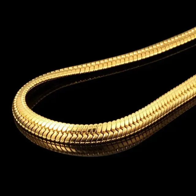 Snake Bone Chain 18K Gold Plated Pendant – Elegant & Timeless