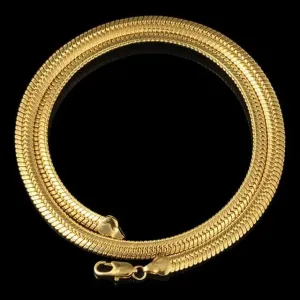 Snake Bone Chain 18K Gold Plated Pendant – Elegant & Timeless