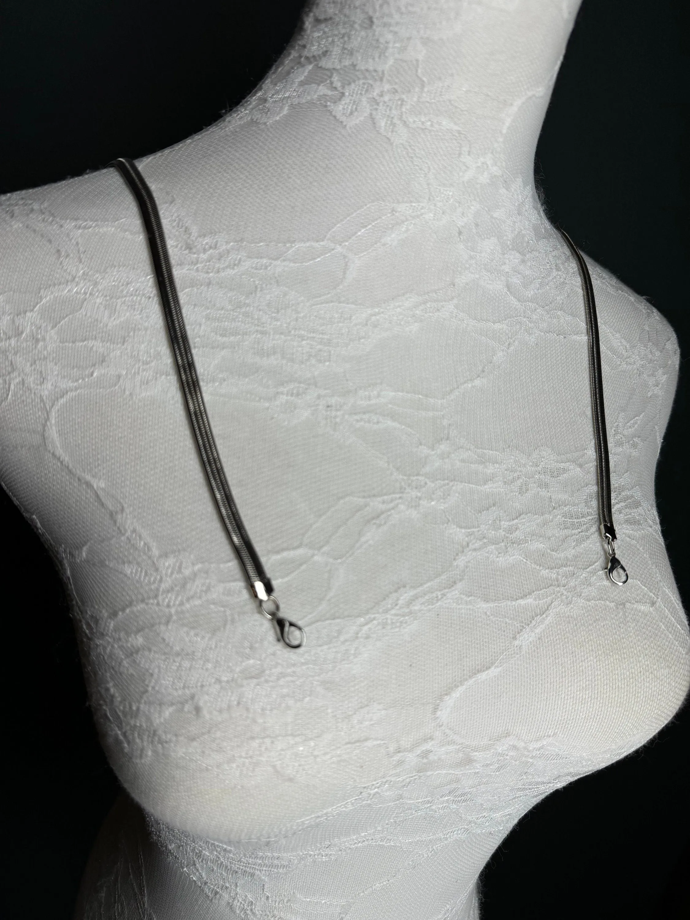 Snake Chai Strap, Silver Metal Chain strap, 38cm, 40cm Long, Strap, Bra Strap, Replacment Strap, Silver, Bags