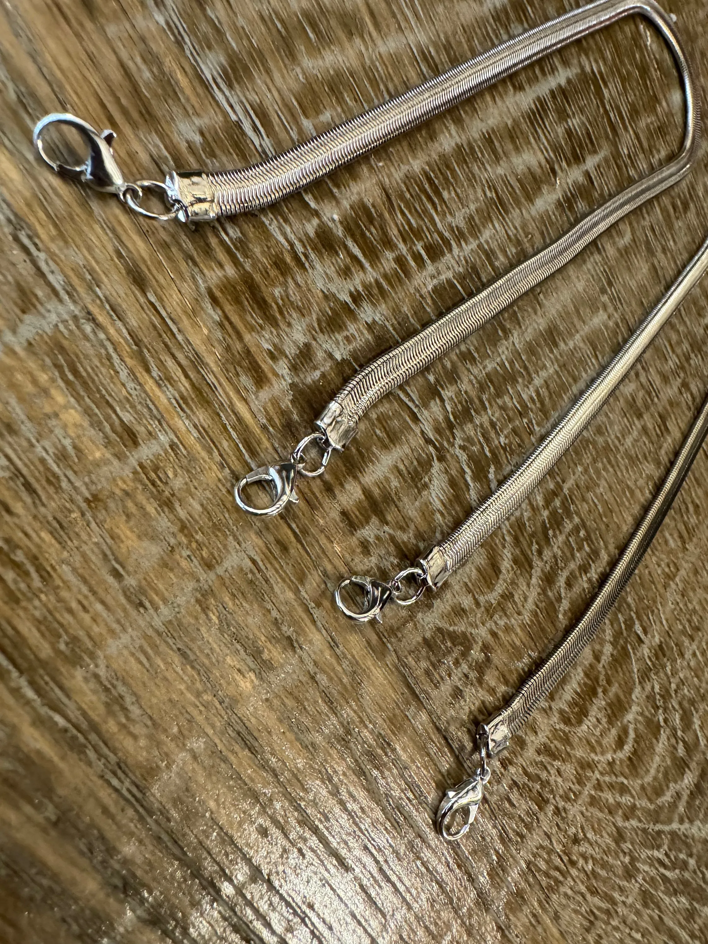 Snake Chai Strap, Silver Metal Chain strap, 38cm, 40cm Long, Strap, Bra Strap, Replacment Strap, Silver, Bags