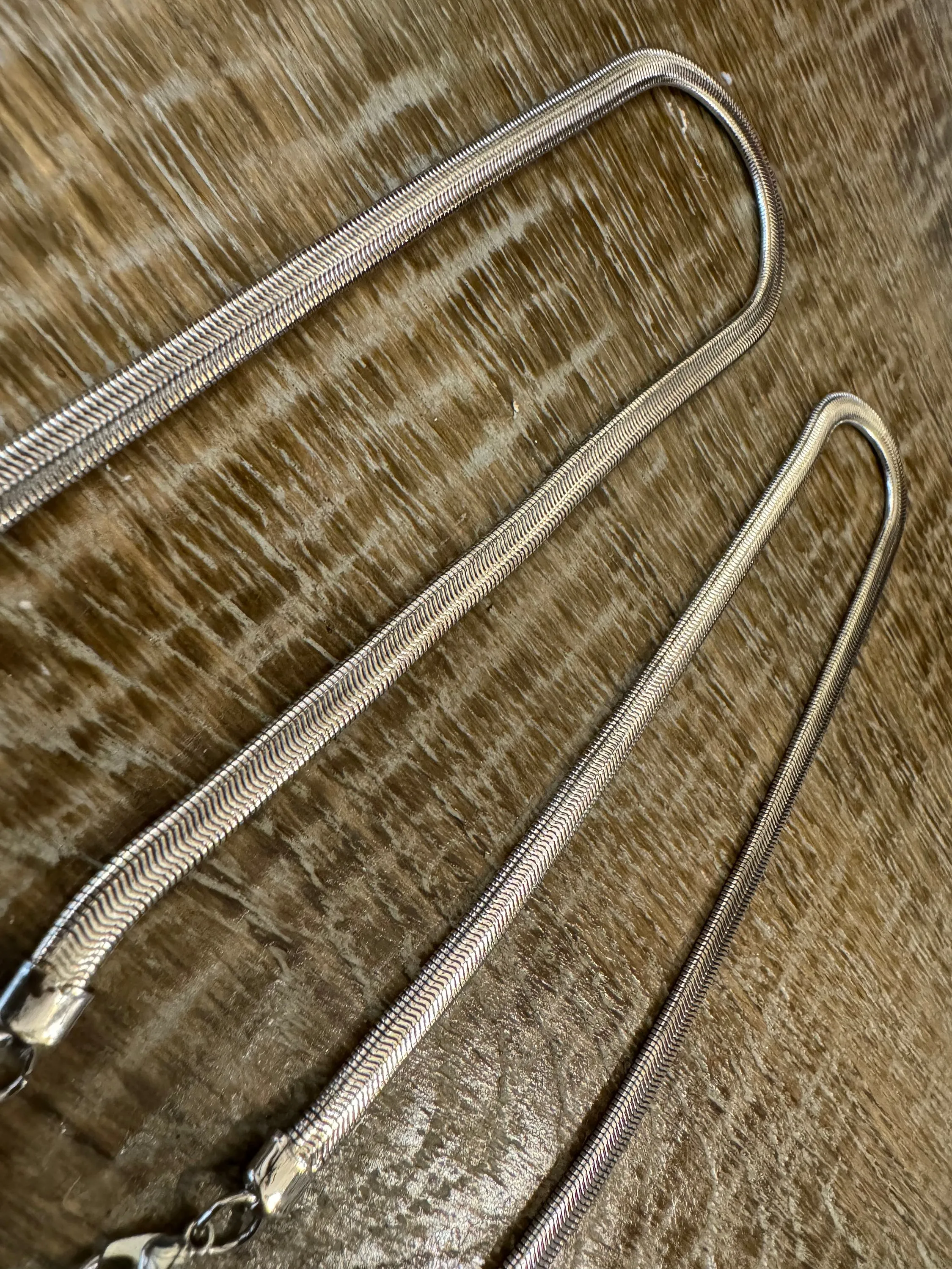 Snake Chai Strap, Silver Metal Chain strap, 38cm, 40cm Long, Strap, Bra Strap, Replacment Strap, Silver, Bags