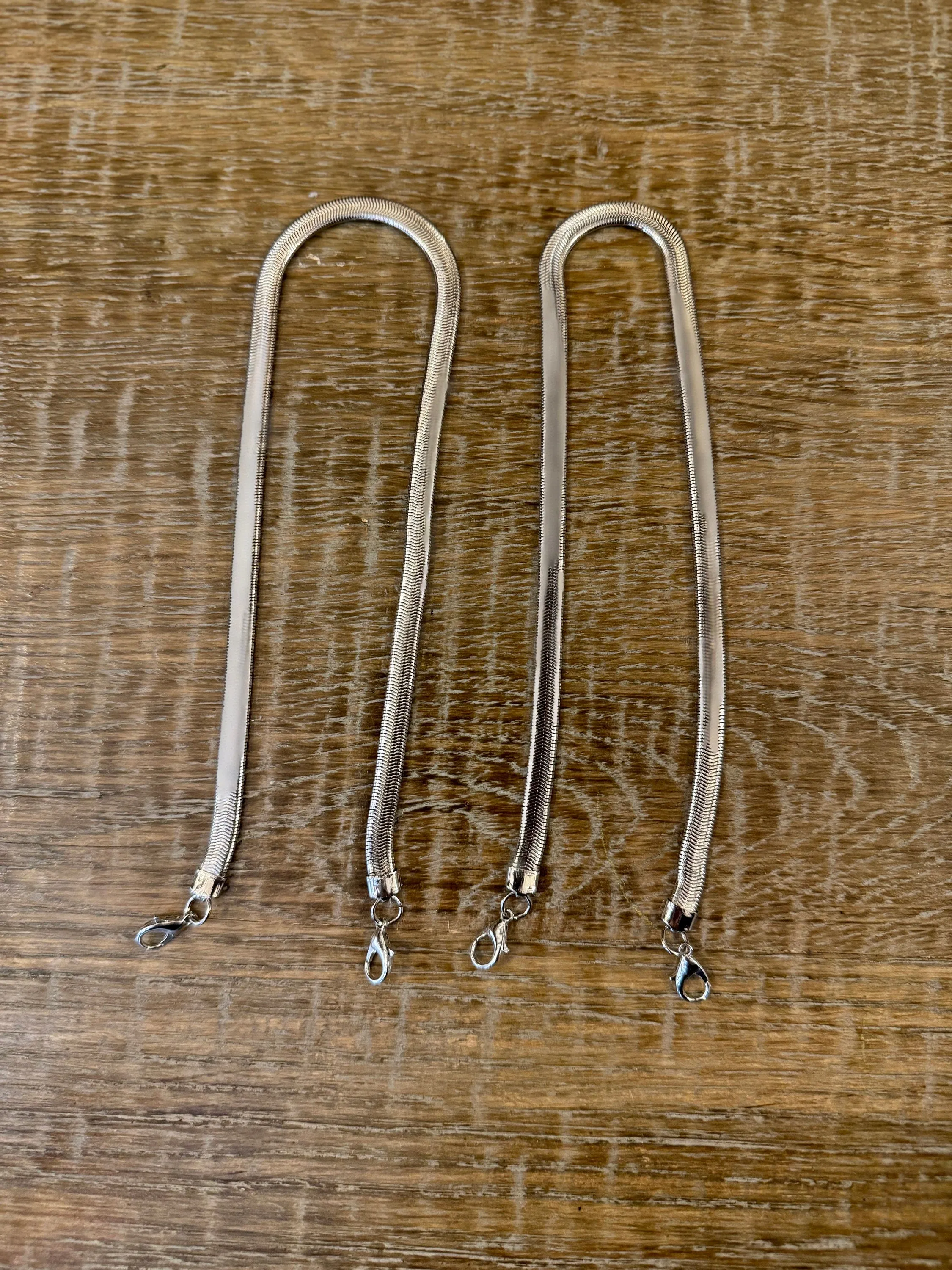 Snake Chai Strap, Silver Metal Chain strap, 38cm, 40cm Long, Strap, Bra Strap, Replacment Strap, Silver, Bags