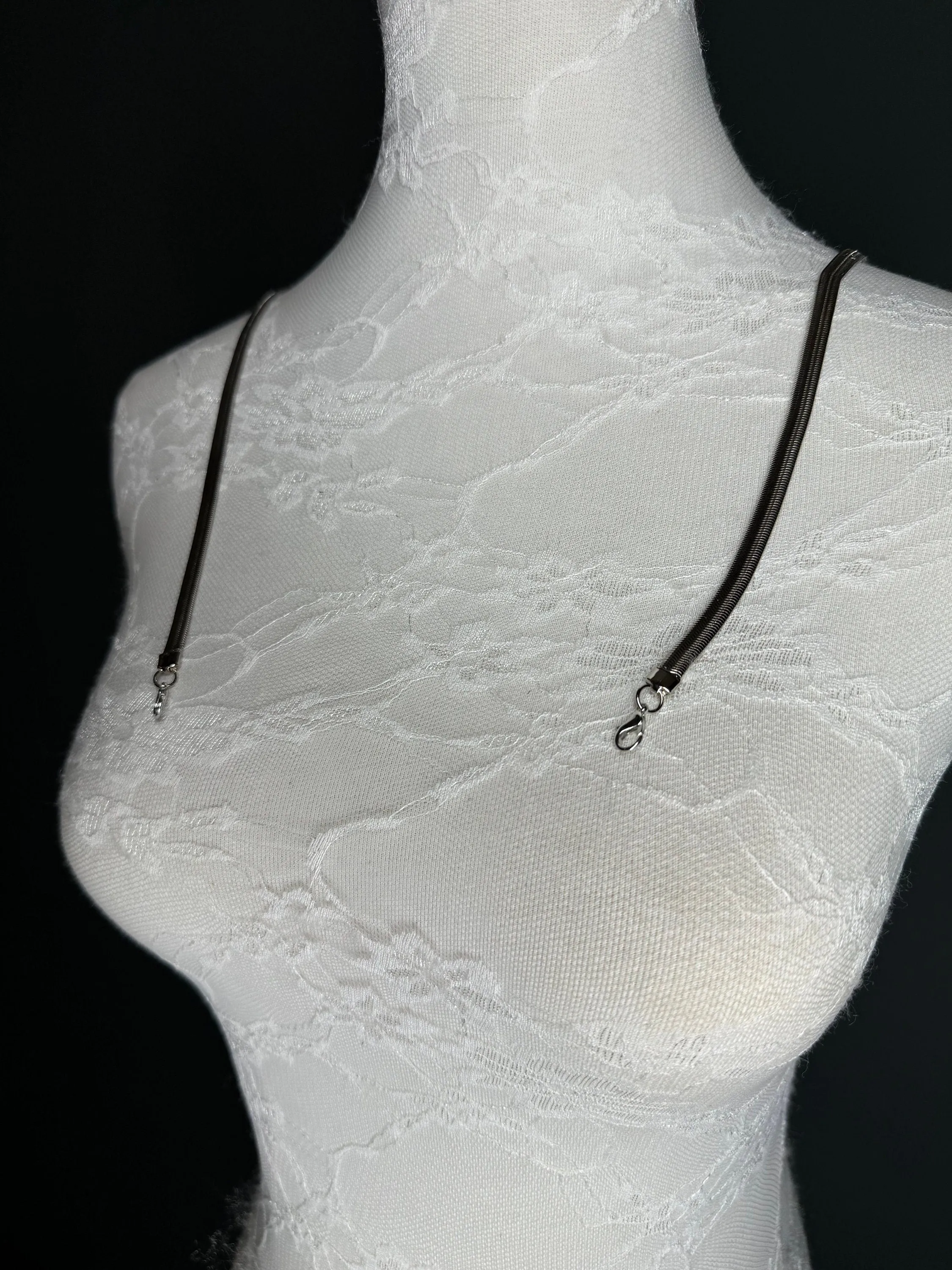 Snake Chai Strap, Silver Metal Chain strap, 38cm, 40cm Long, Strap, Bra Strap, Replacment Strap, Silver, Bags