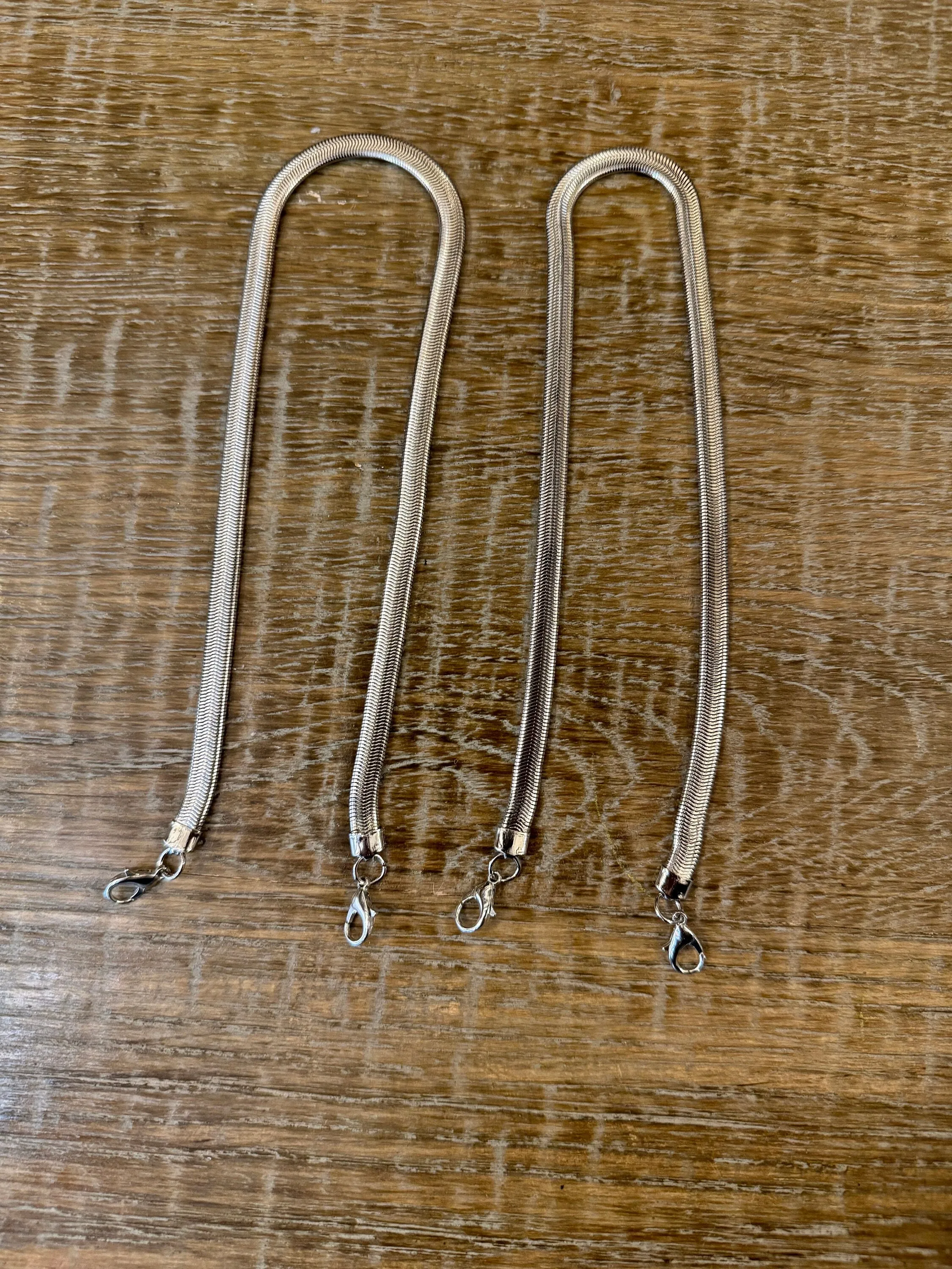 Snake Chai Strap, Silver Metal Chain strap, 38cm, 40cm Long, Strap, Bra Strap, Replacment Strap, Silver, Bags