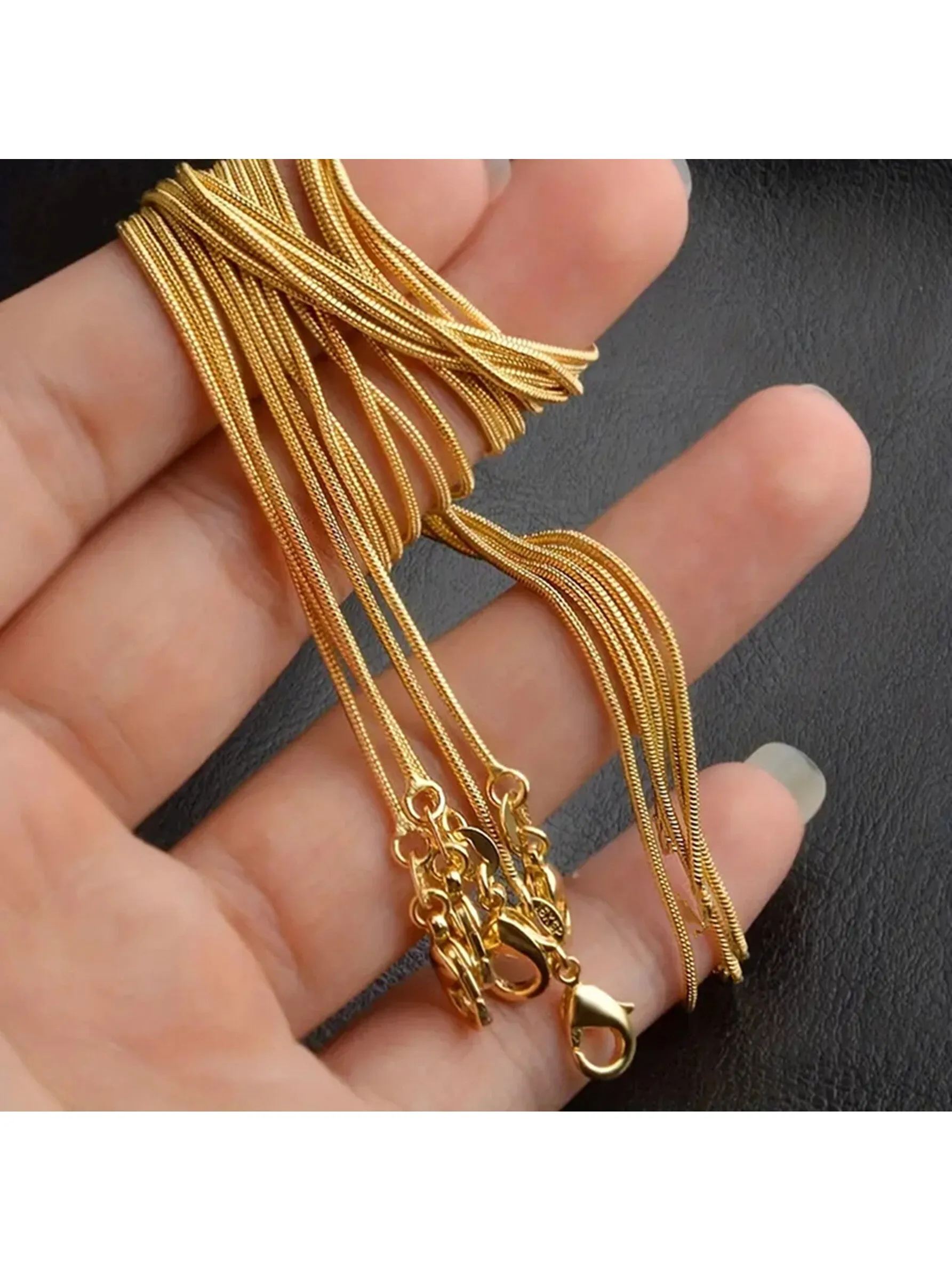 Snake Design Gold Chain Necklace