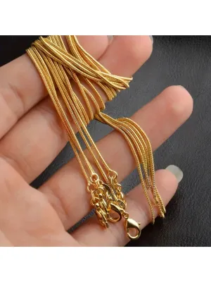 Snake Design Gold Chain Necklace