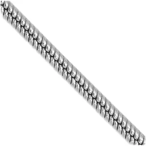 Solid Real 14K White Gold 1mm Snake Chain Necklace - with Secure Lobster Lock Clasp 18"